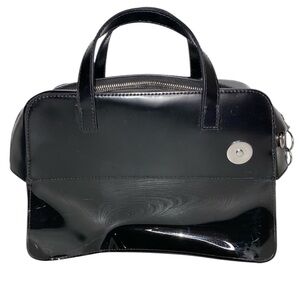 KARA WOMEN’S PURSE SMOKE PINCH BRICK SATCHEL -BLACK